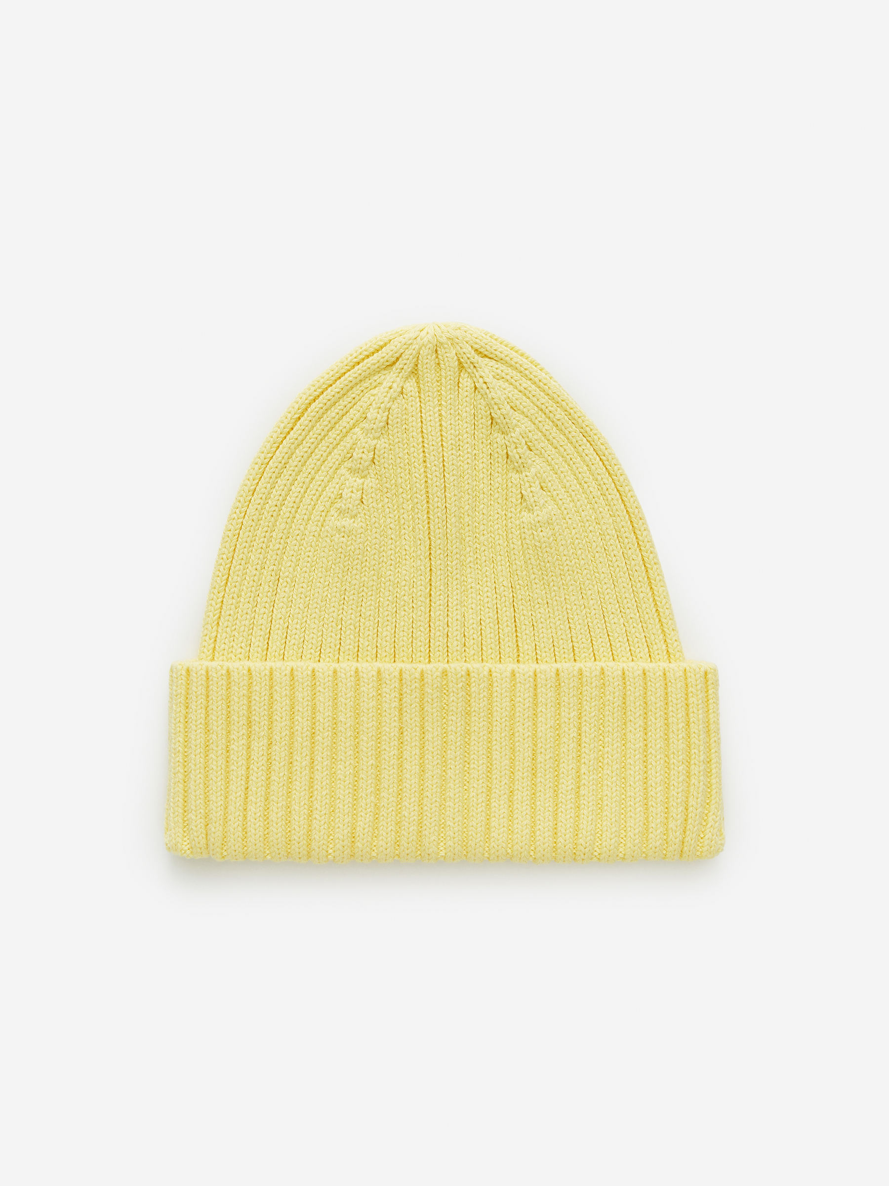 Rib-Knitted Beanie-#E0DA96-14193