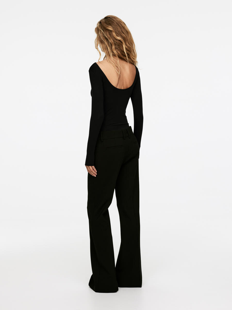 Long-Sleeve Bodysuit - Black - Slim fit - Women - 1259705001