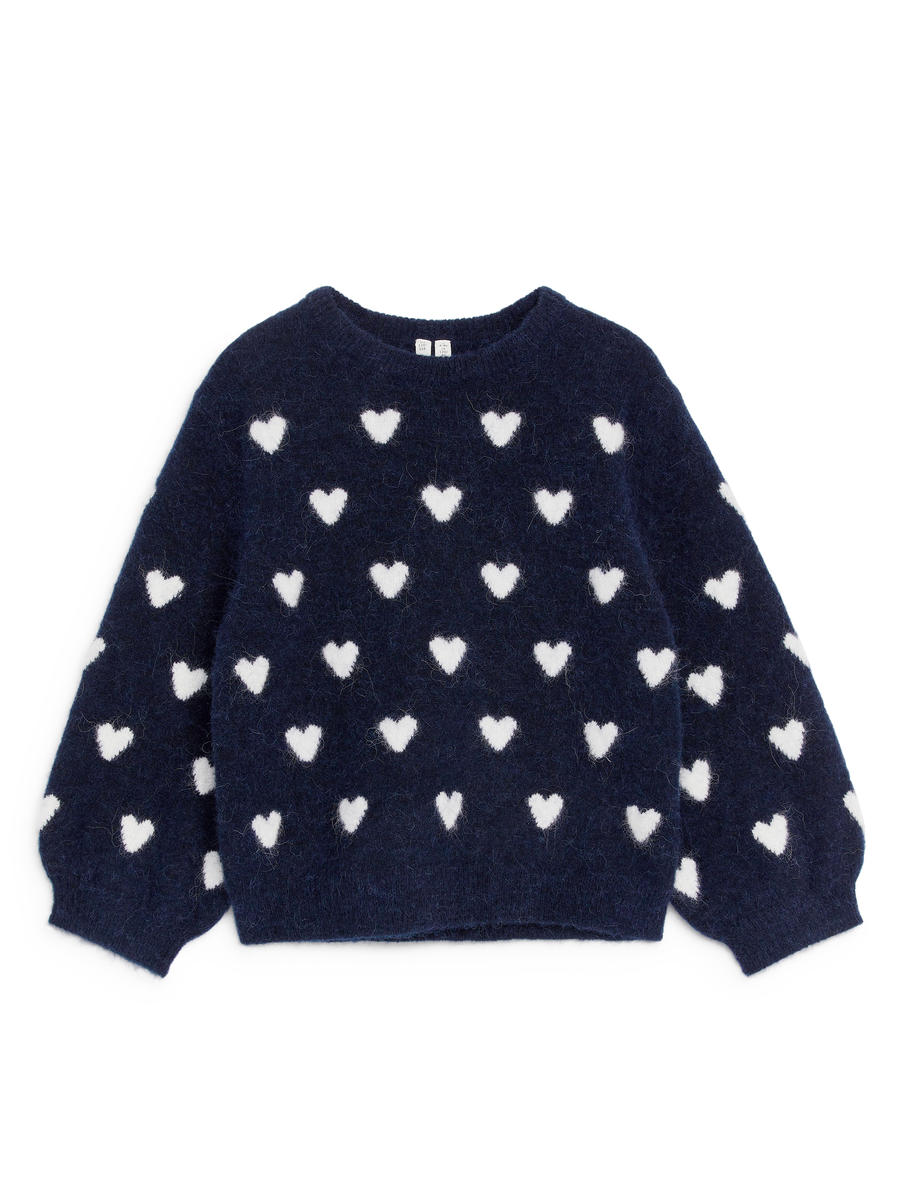 Intarsia Knit Jumper-#23263B-12015