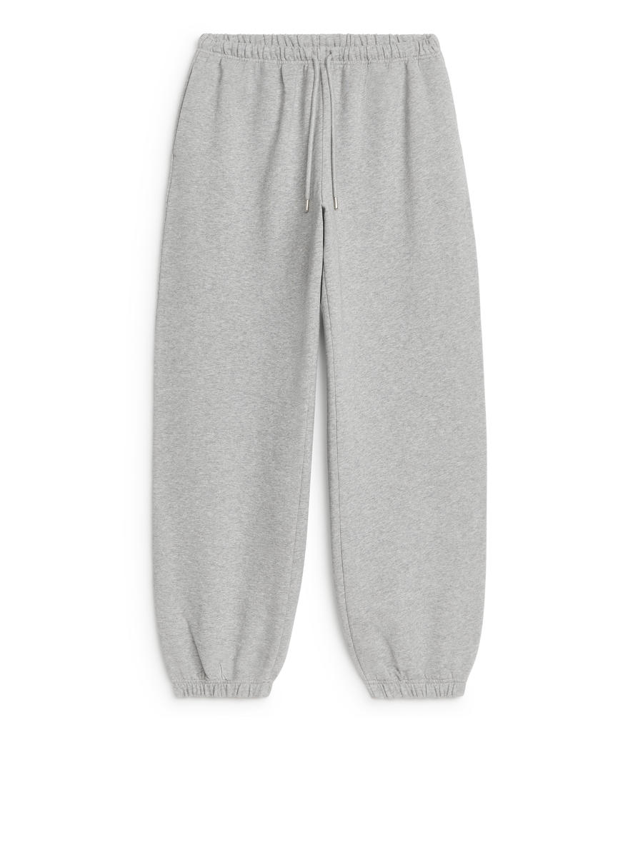 Relaxed Cotton Sweatpants-#7C7D81-6757