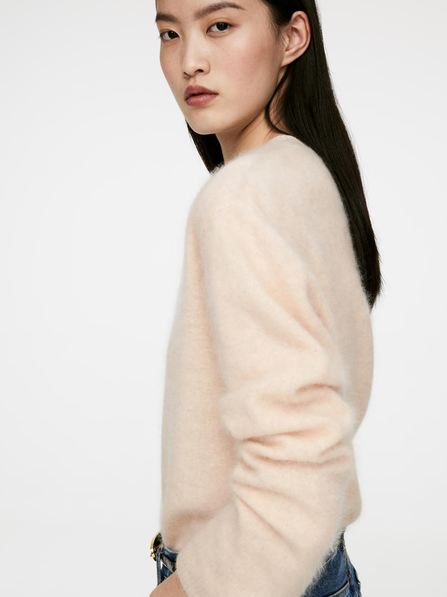 Bushed Wool Jumper-#DED8C5-13731