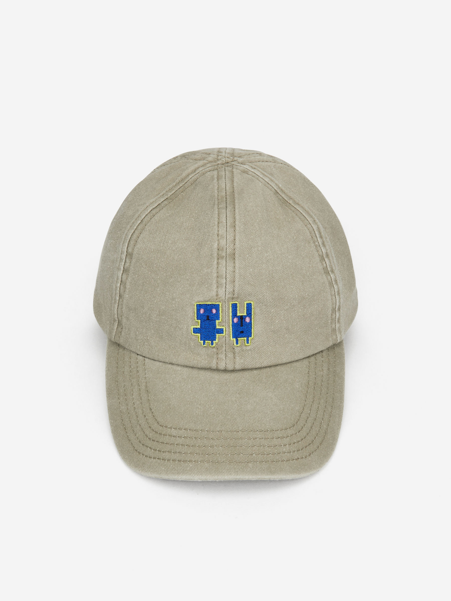 Embroidered Cap-#A5A595-14151