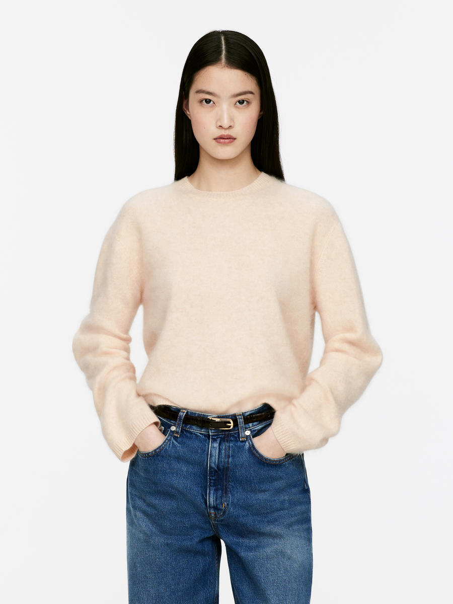 Bushed Wool Jumper-#DED8C5-13731