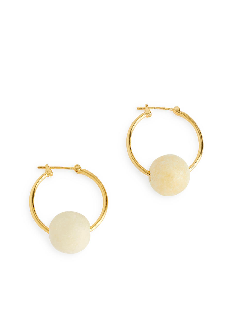 Hoops mit Steinanhänger - Gold - Women - 1220122001