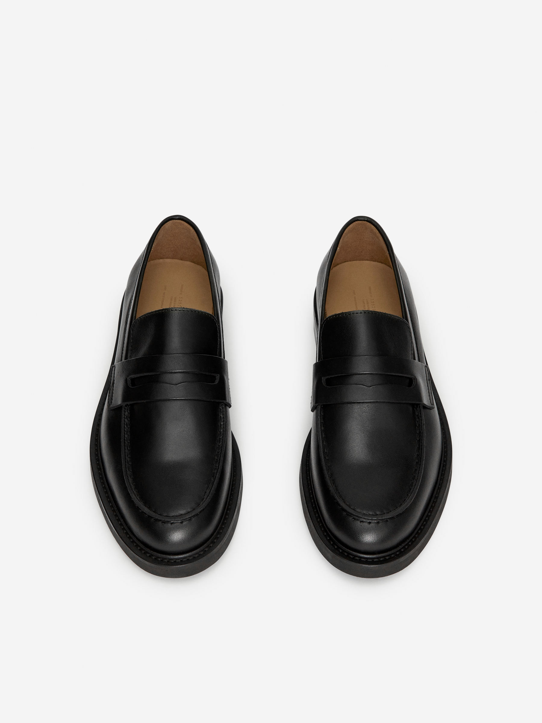 Leather Penny Loafers-#272628-13204