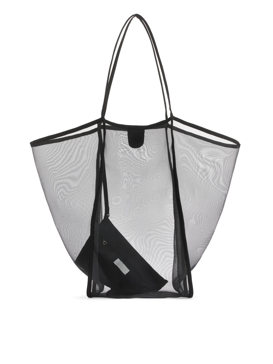 Mesh Tote Bag-#272628-8262