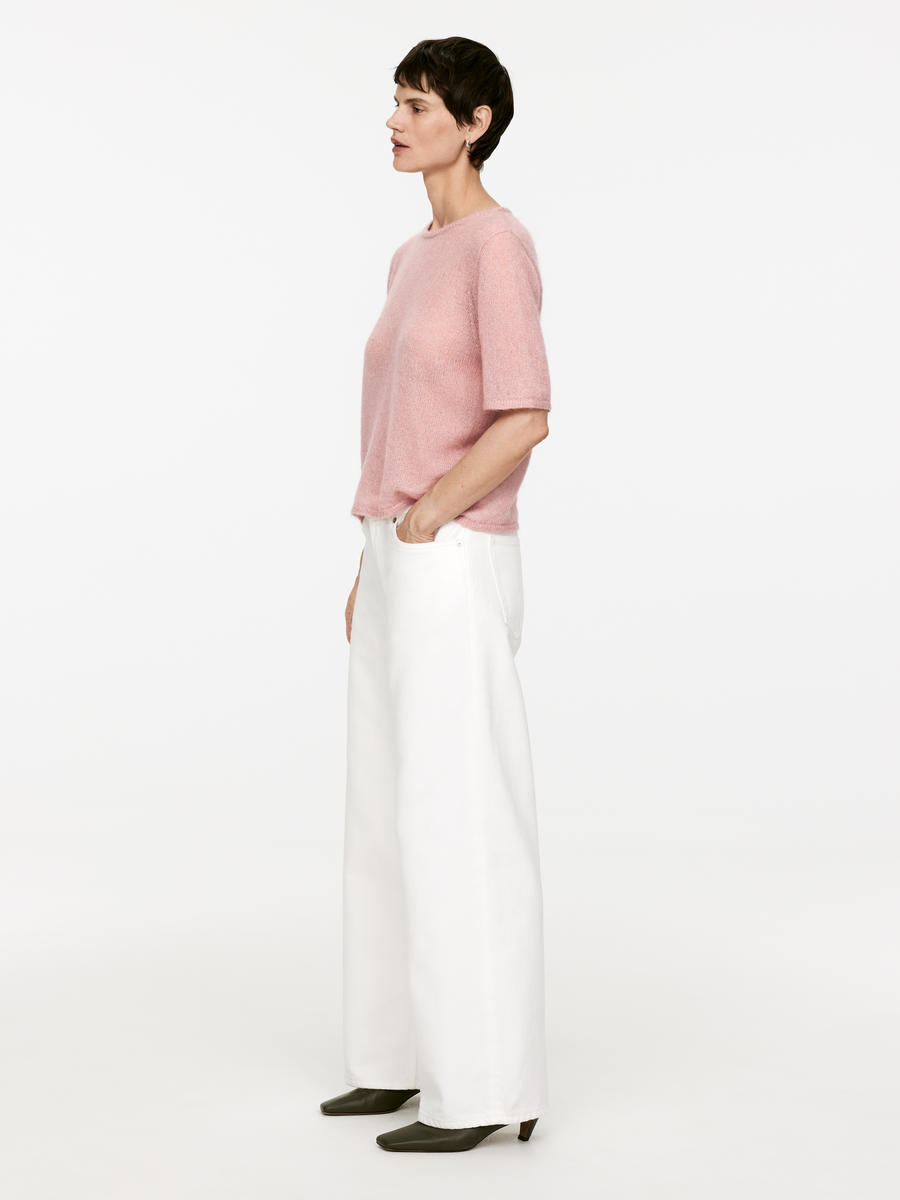 Wool-Mohair Blend Top - Pink - Loose fit - Women - 1234858002