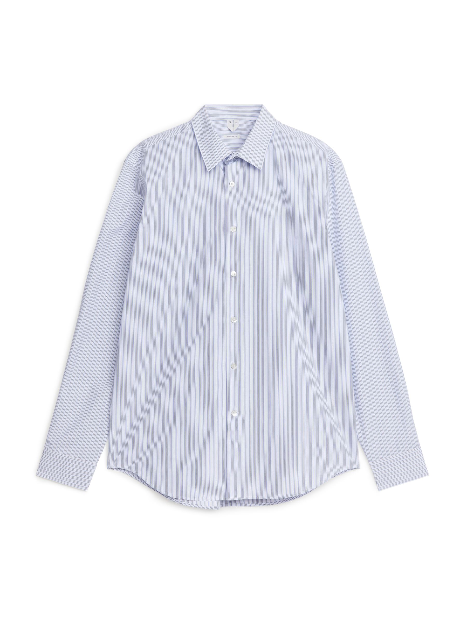 Camisa de vestir de popelina - Azul/rayas - Corte estándar - Men - StillMedia/DescriptiveStillLife - 1