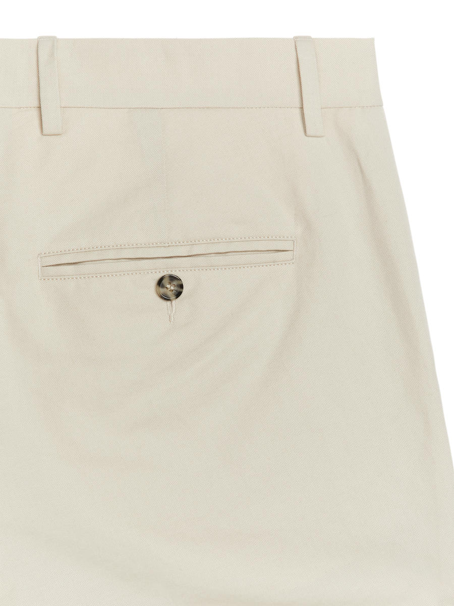 Slim Linen-Cotton Trousers - Mole - Slim fit - Men - 1220276002