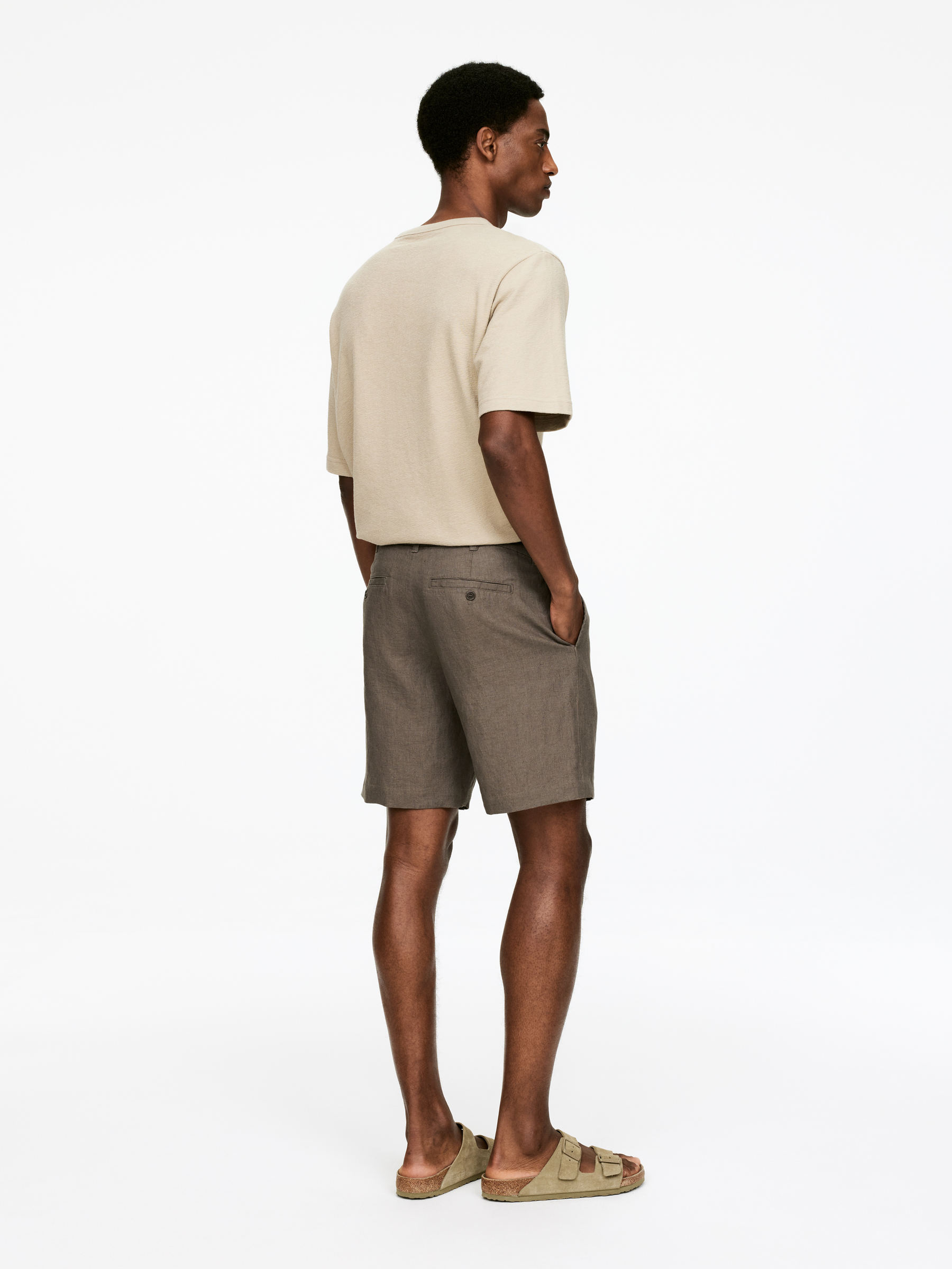 Linen Shorts - Mole - Regular fit - Men - StillMedia/Lookbook - 6