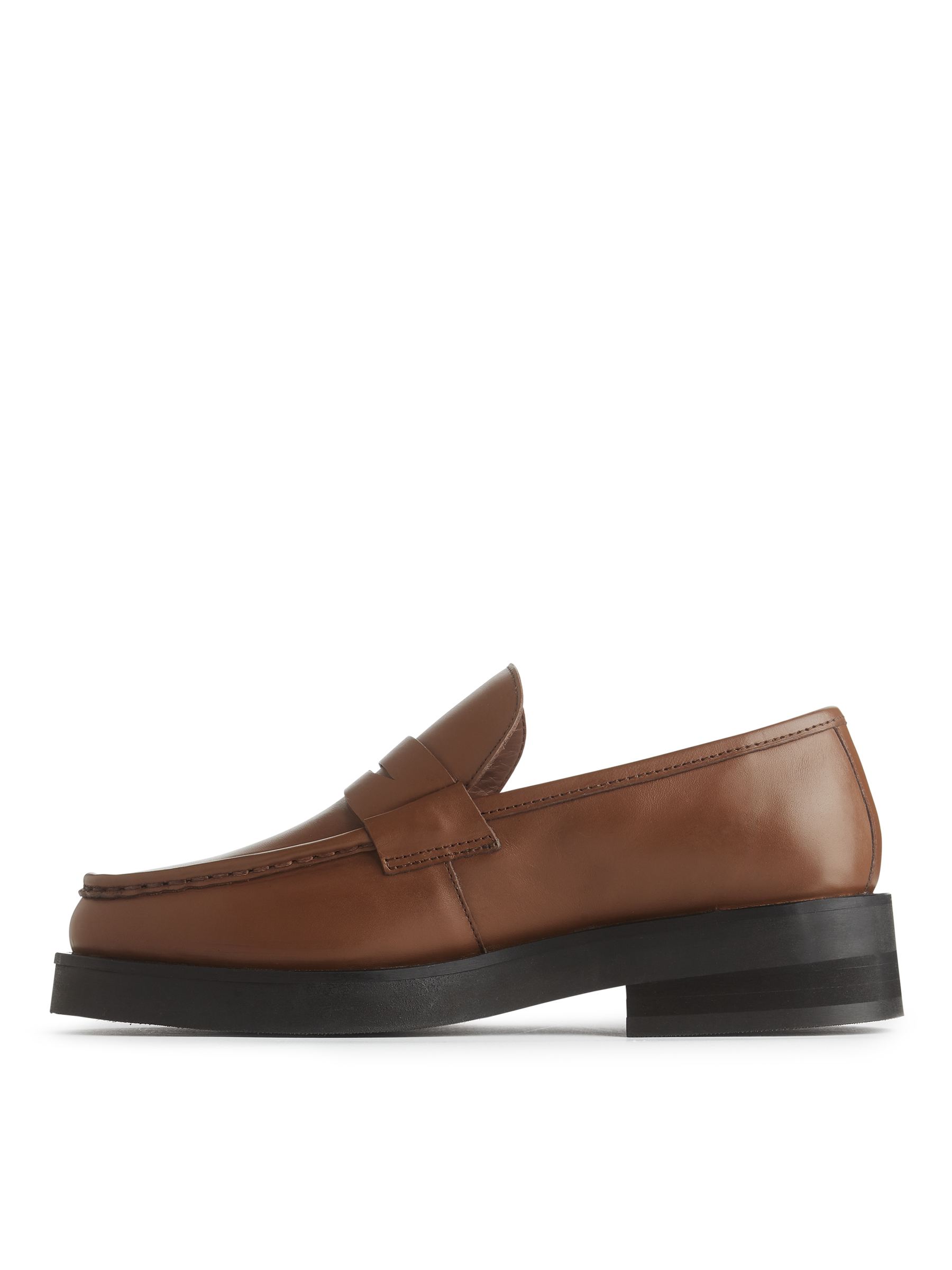 Leather Penny Loafers - Brown - Women - StillMedia/DescriptiveStillLife - 5