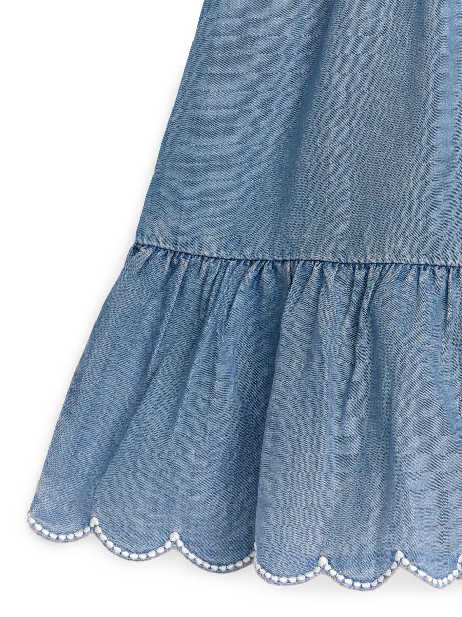 Denim Skirt-#8898BA-5154