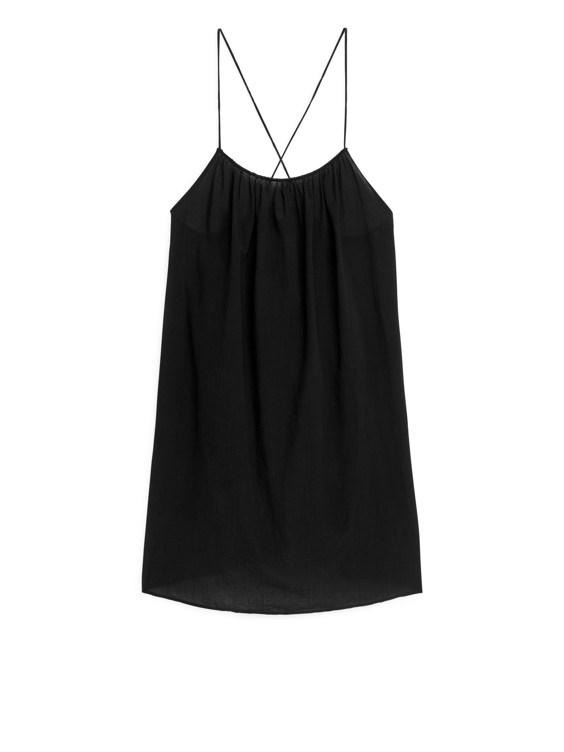 CrinkledStrapDress - Black - Loose Fit - Damen - StillMedia/DescriptiveStillLife - 1