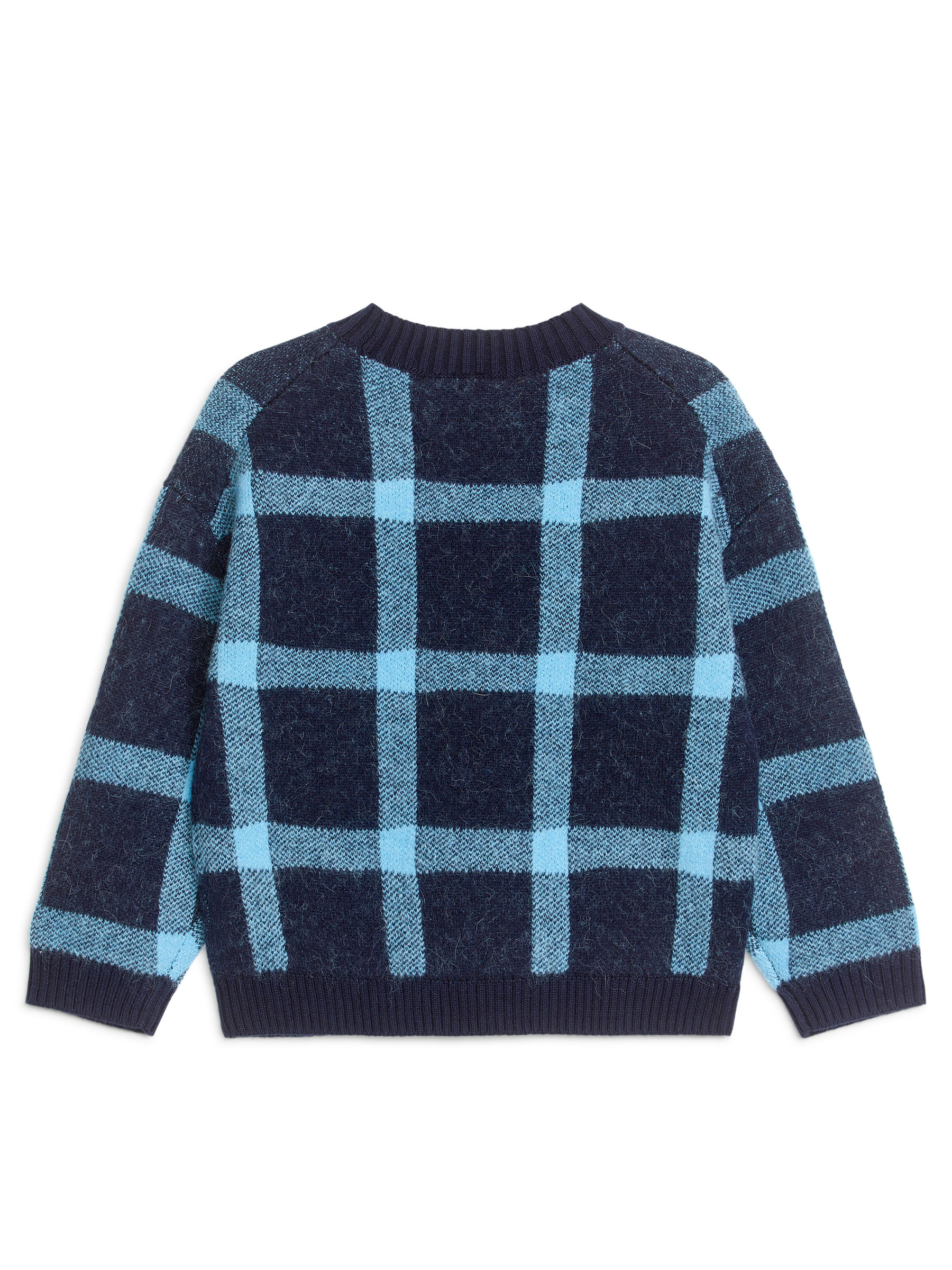 Maglione a quadri in lana e alpaca - Blu - Regular fit - Children - StillMedia/DescriptiveStillLife - 1