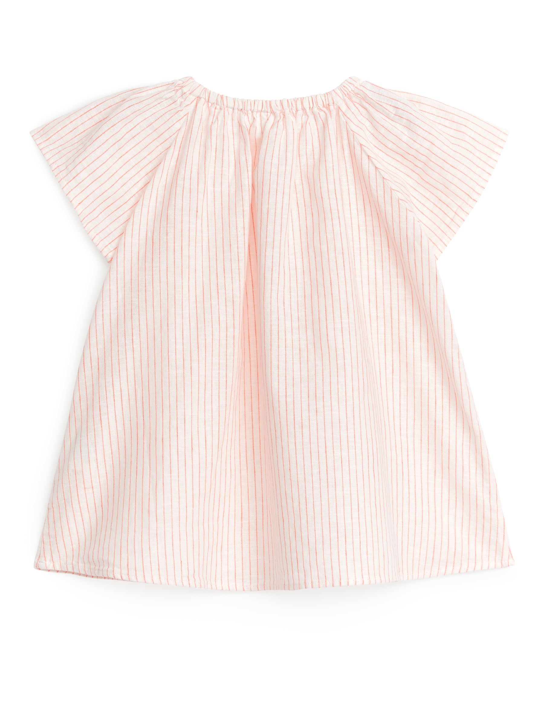 Linen Cotton Dress - Off White/Orange - Regular fit - Children - StillMedia/DescriptiveStillLife - 2