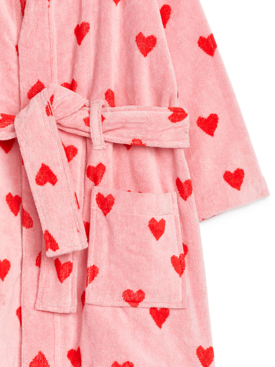 Cotton Terry Bathrobe-#E3B2C2-13070