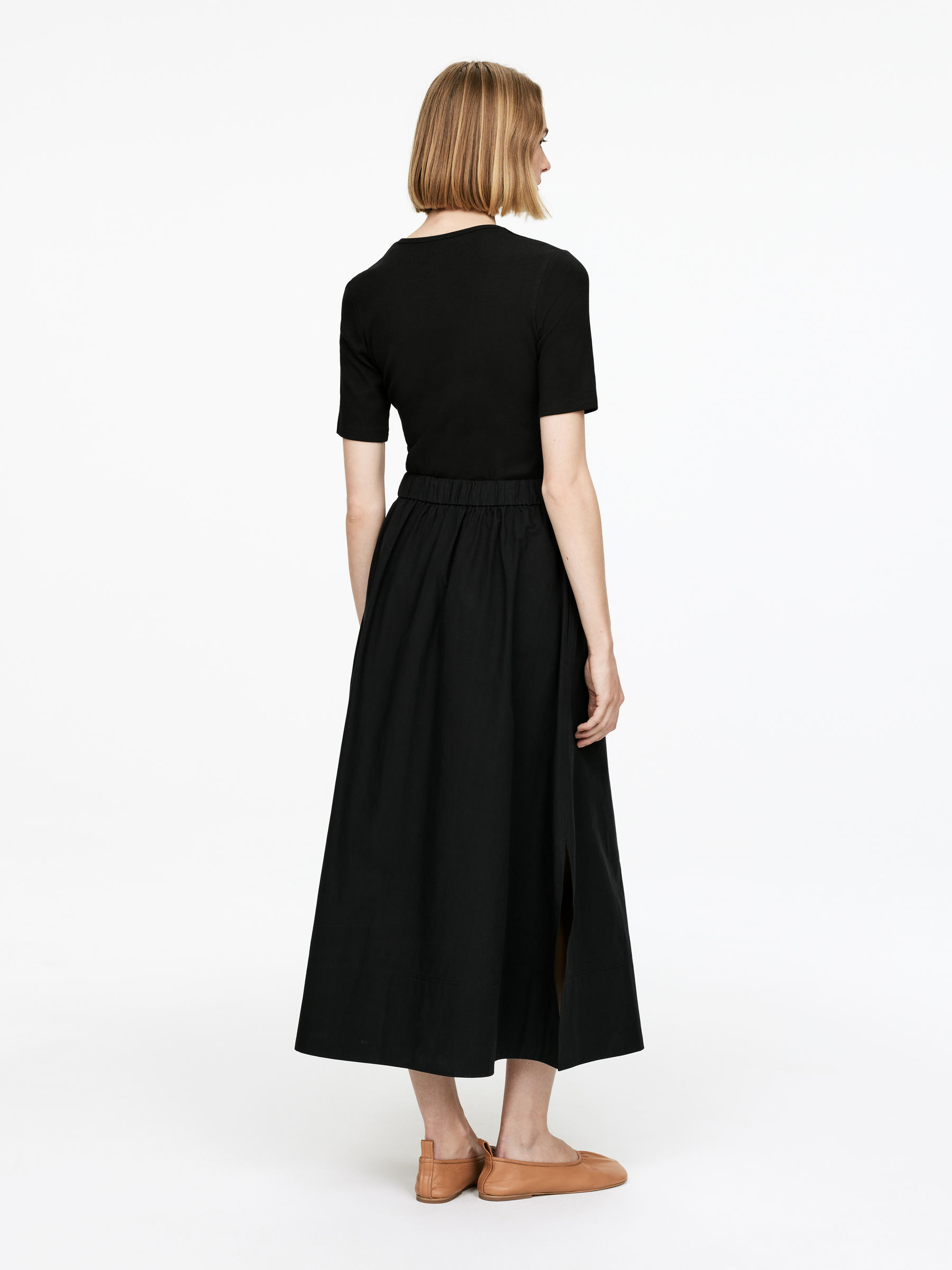 A-Line Cotton Skirt - Black - Regular fit - Children - StillMedia/Lookbook - 3