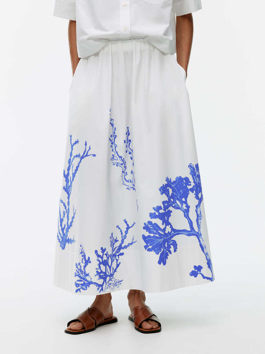 Midi Cotton Skirt - White - Women - 1233575001