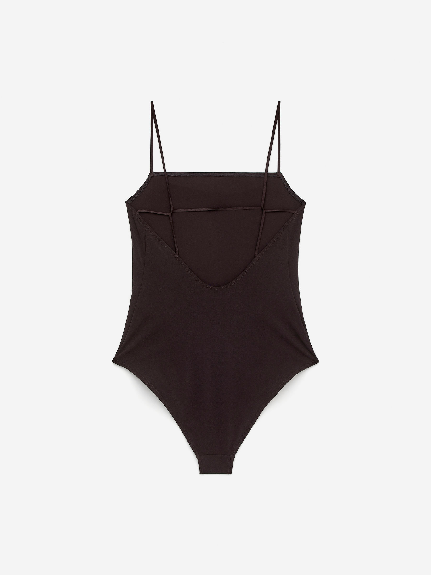 Baddräkt med rak ringning - Mörkbrun - Women - StillMedia/DescriptiveStillLife - 3