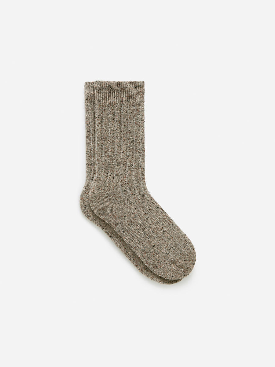 Genoppte Socken-#8C867E-13623