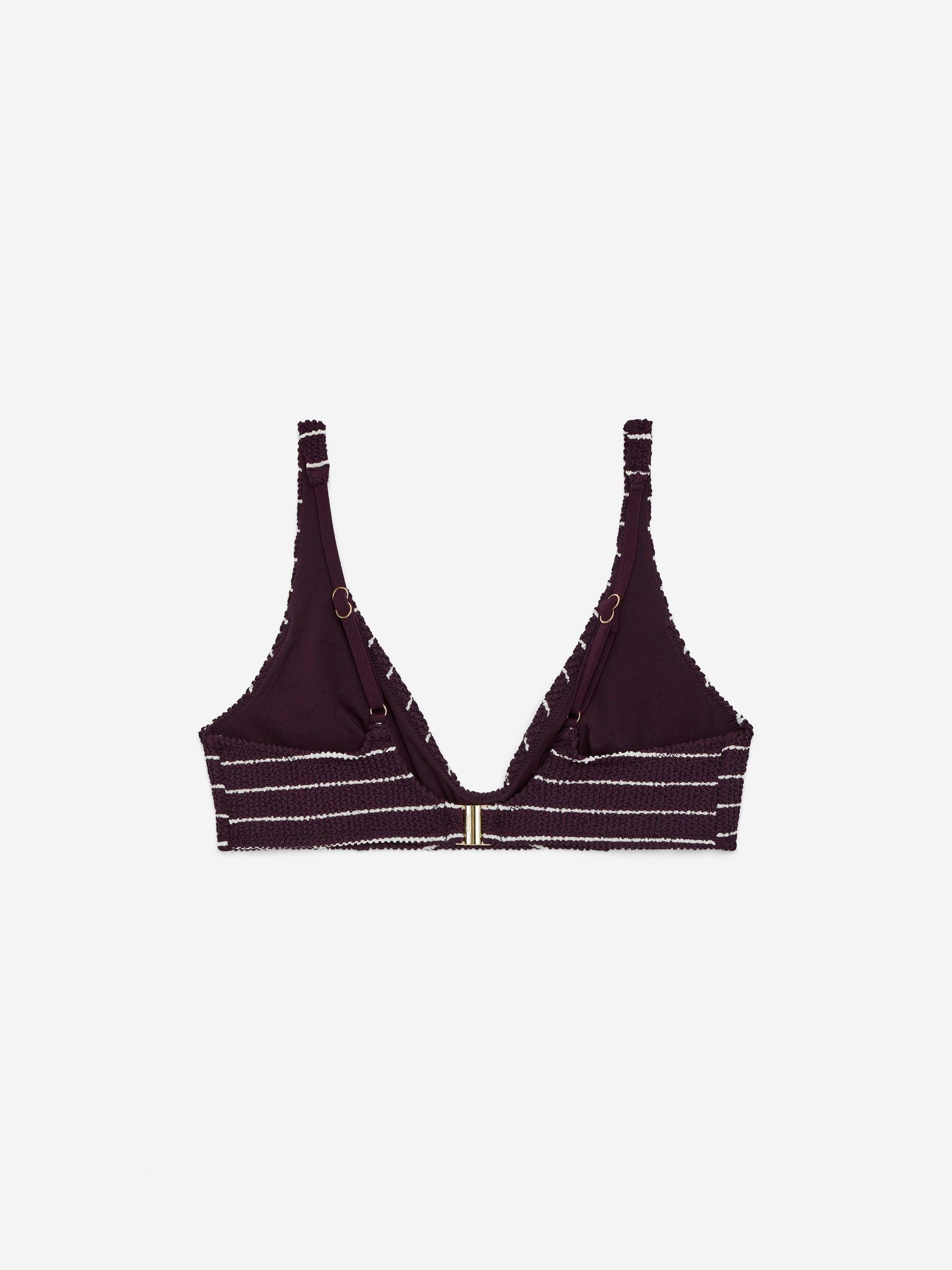 Textured Bikini Top - Burgundy/White - Women - StillMedia/DescriptiveStillLife - 2
