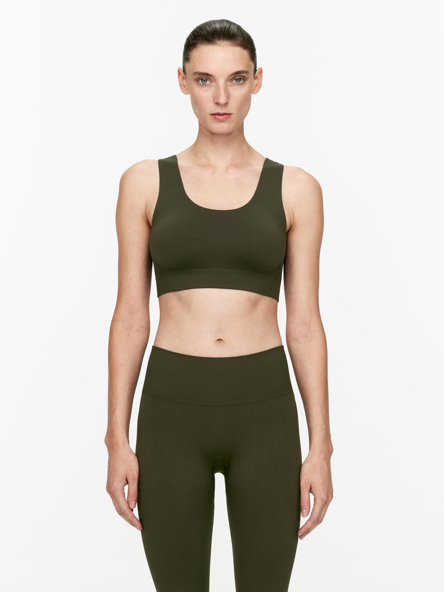 Seamless Sport Top-#3E3D36-11829