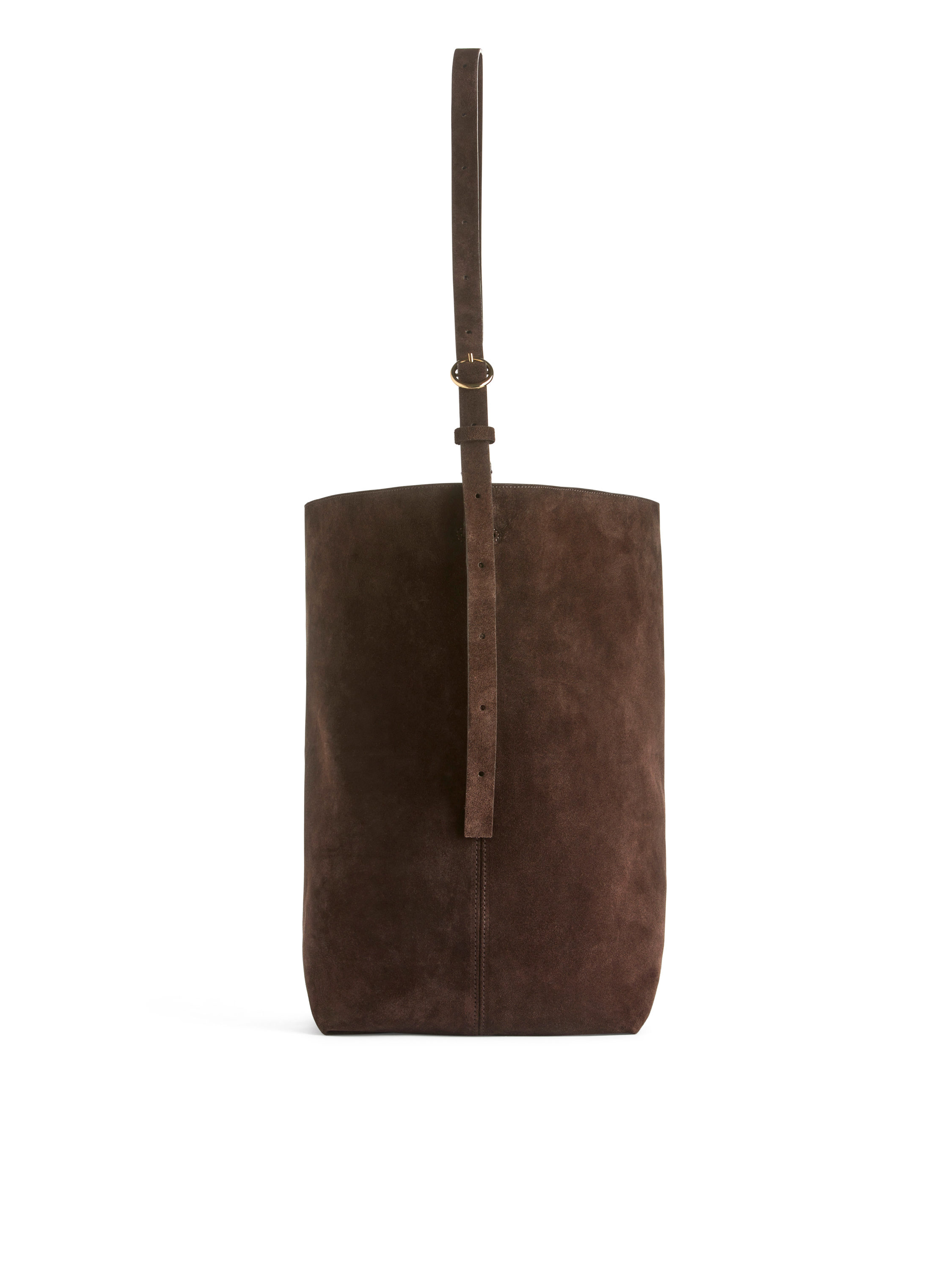 Suede Tote Bag – Dark Brown – Women – ARKET NL