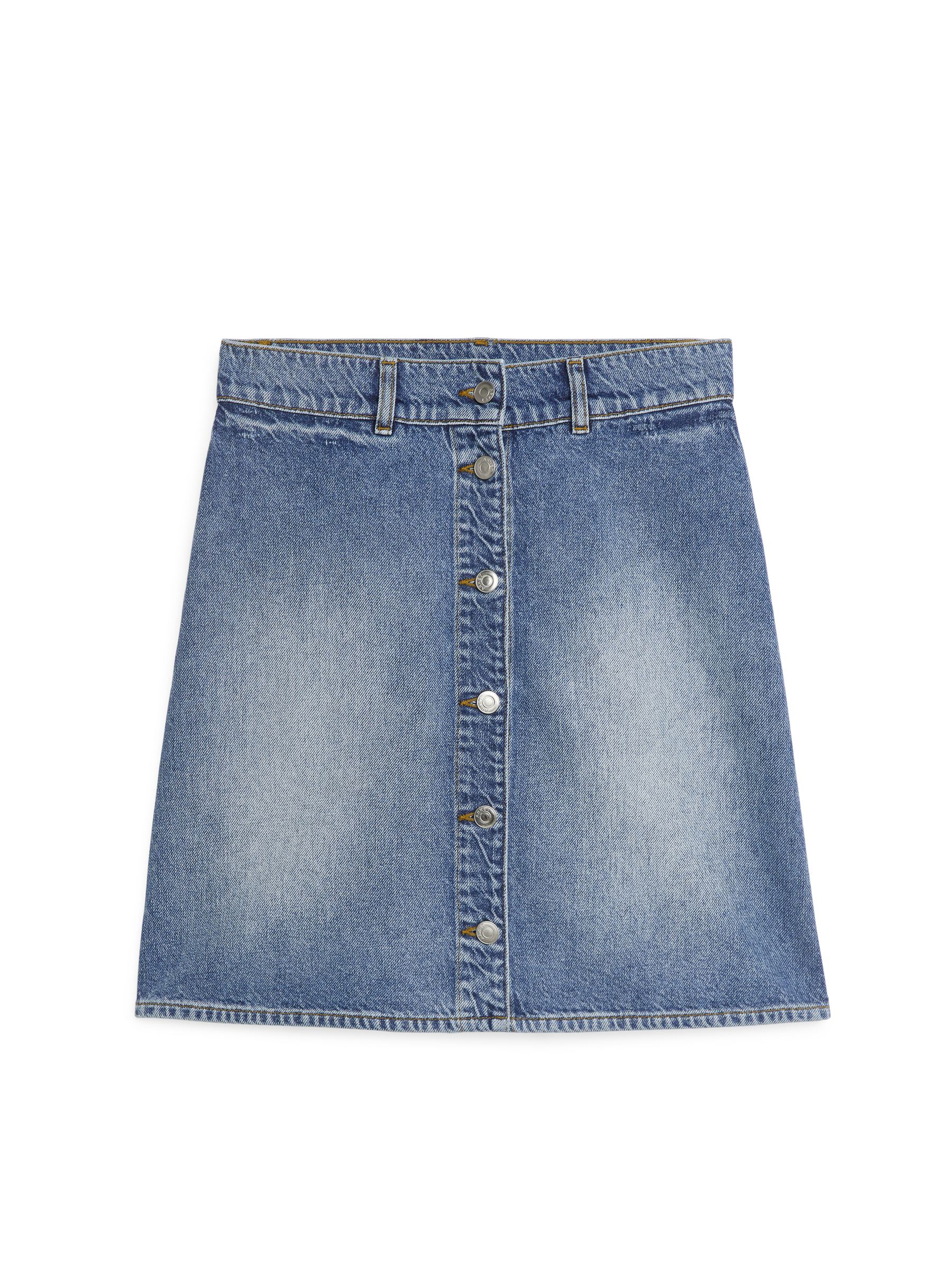 Denim Skirt - Washed Blue - Regular fit - Women - StillMedia/DescriptiveStillLife - 2