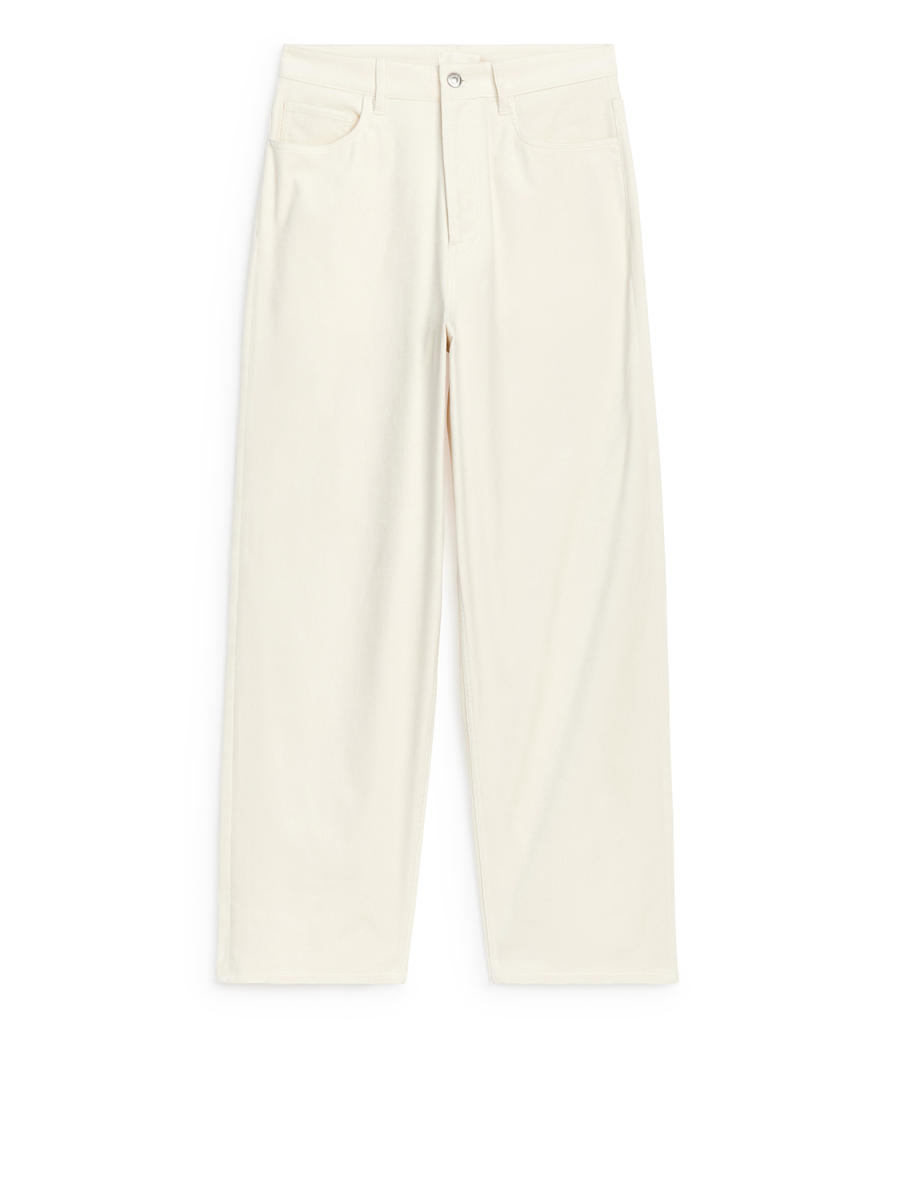 Pantalon velours blanc cassé femme hotsell