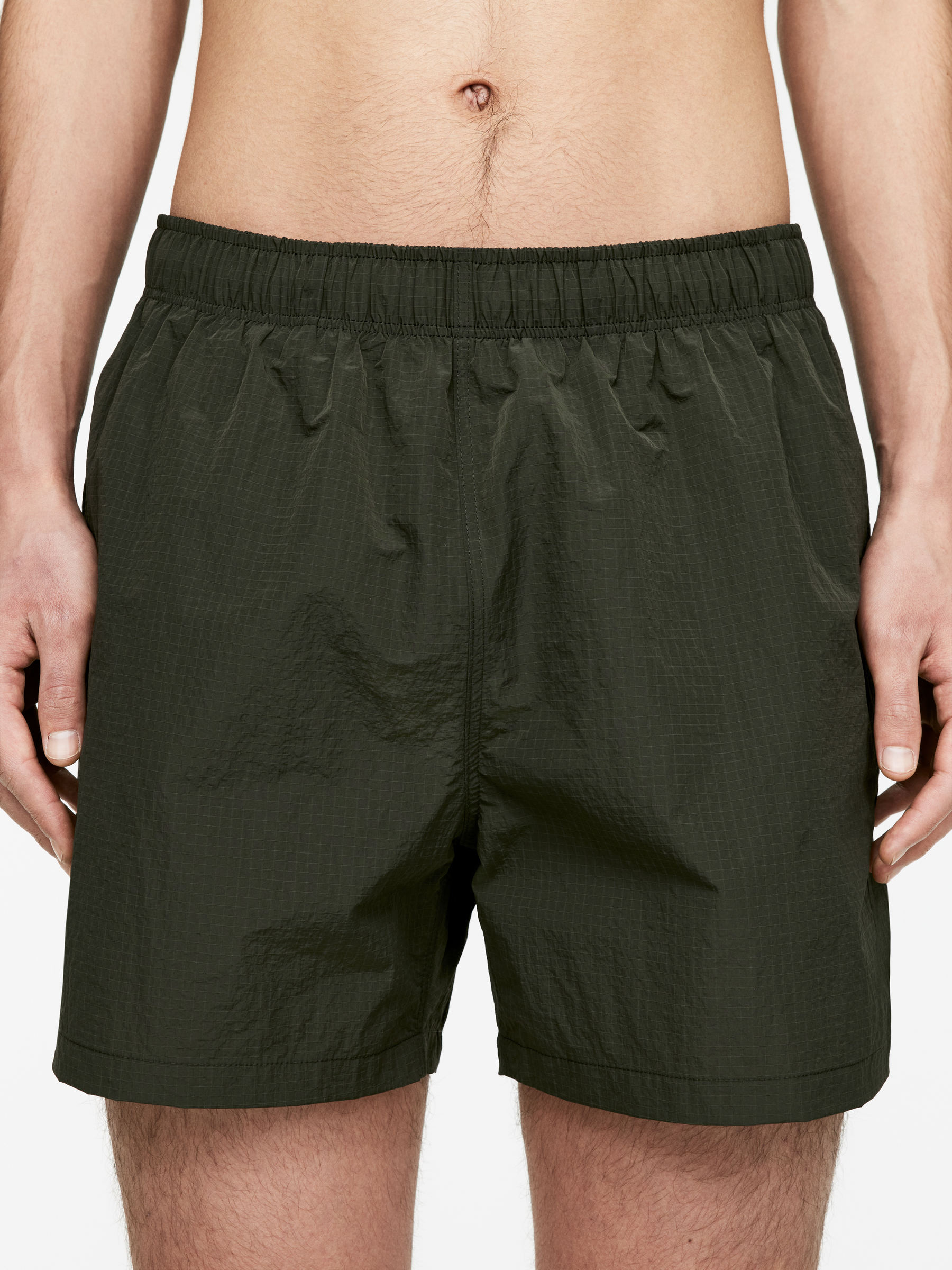 Ripstop Swim Shorts - Khaki Green - Regular fit - Men - StillMedia/Lookbook - 4