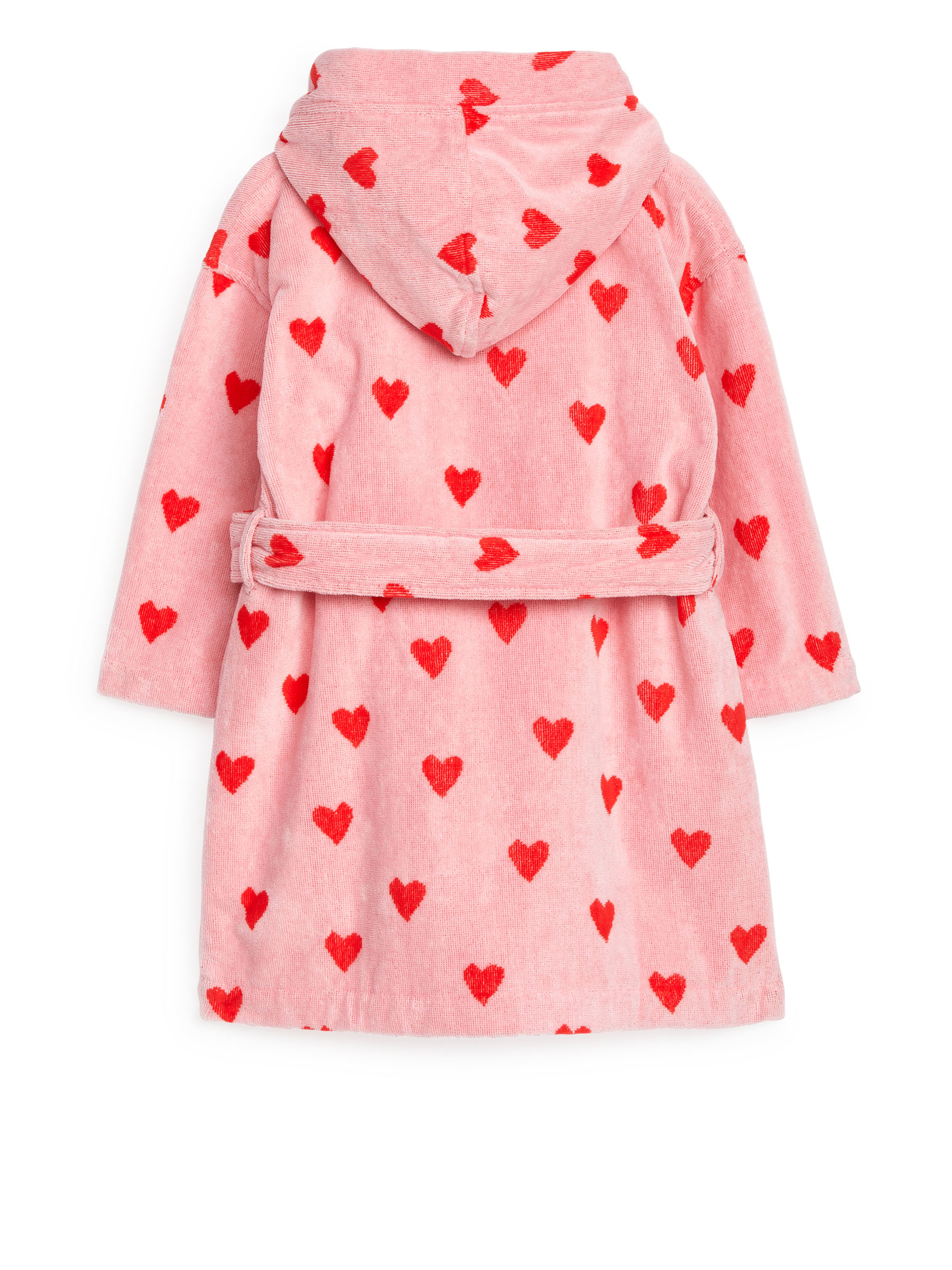 Peignoir en molleton de coton - Rose/Cœurs rouges - Regular fit - Enfant - StillMedia/DescriptiveStillLife - 1