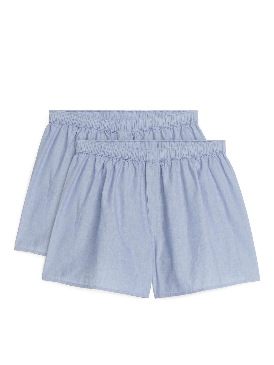 Woven Boxers, Set of 2-#8898AC-8387