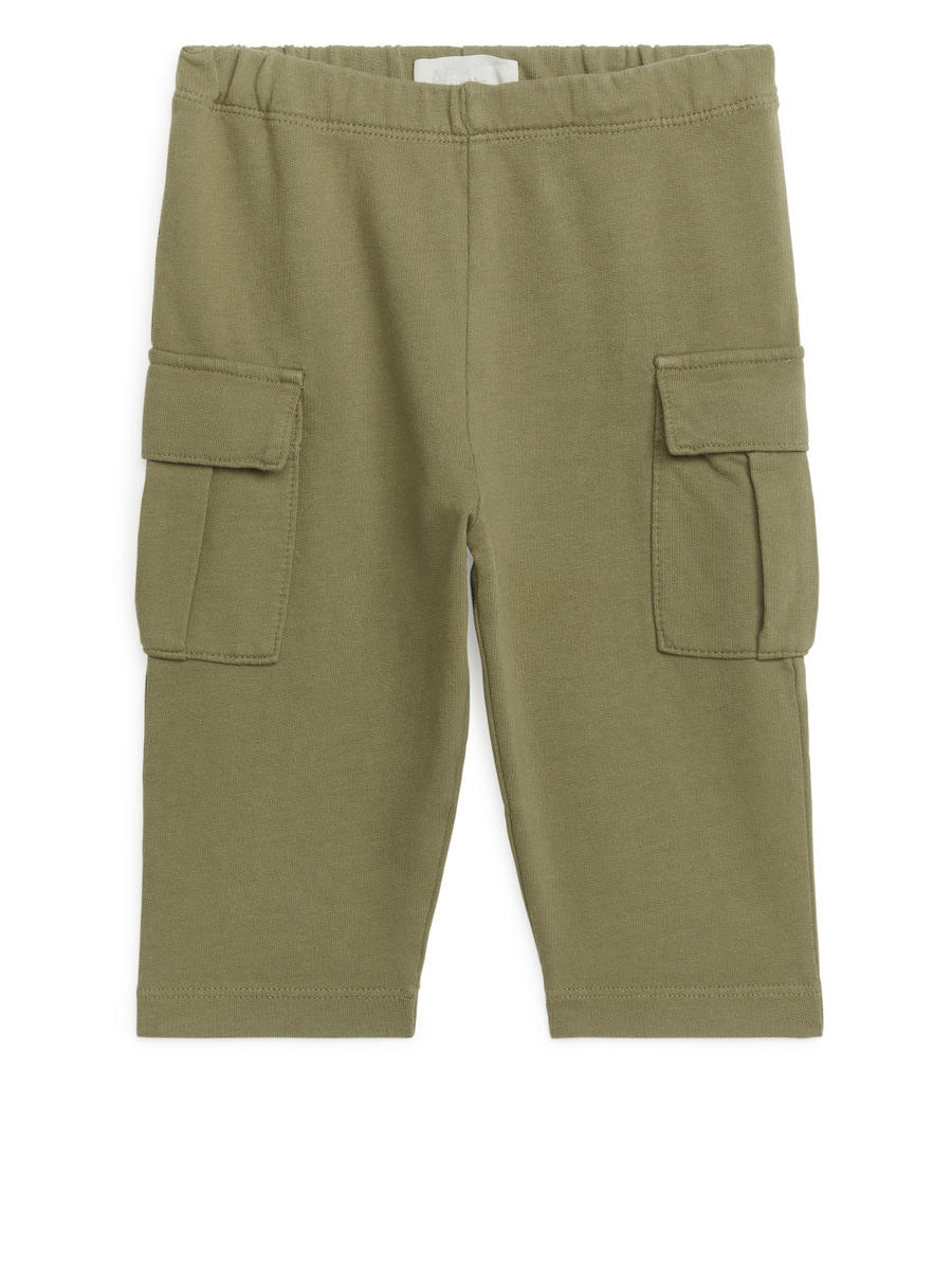 Jersey Utility Trousers-#7C775F-6135