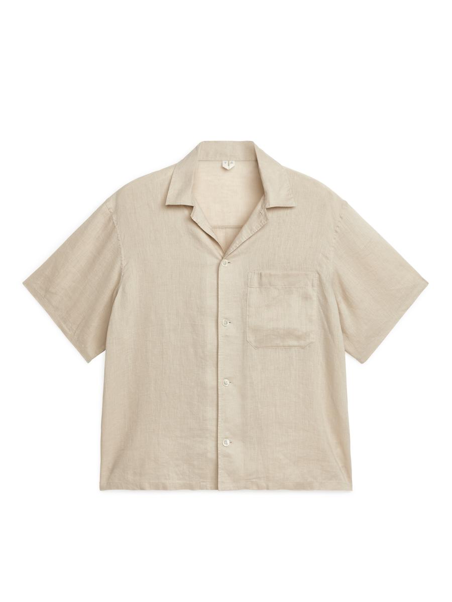 Linen Resort Shirt-#DADACD-9766