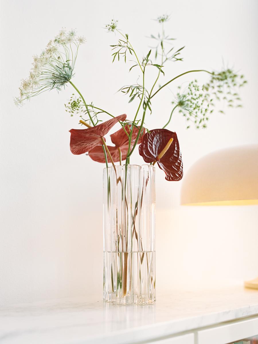 Irregular Glass Vase 25 cm-Transparent-2760