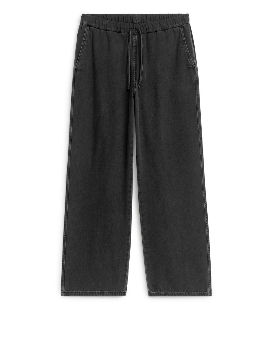 Denimhose mit Kordelzug-#45464A-7035