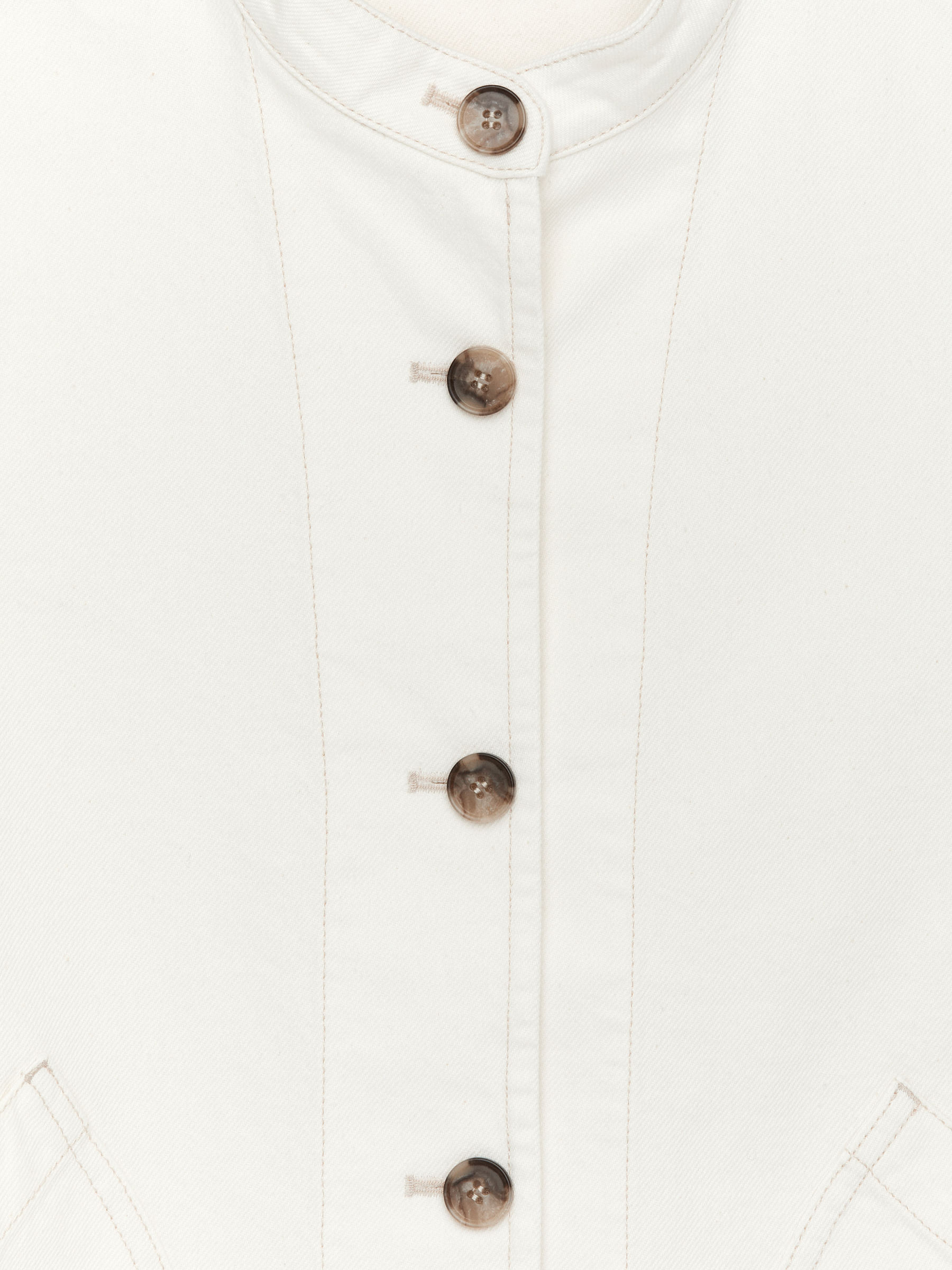 Denim Overshirt - Off White - Regular fit - Women - StillMedia/DescriptiveDetail - 2