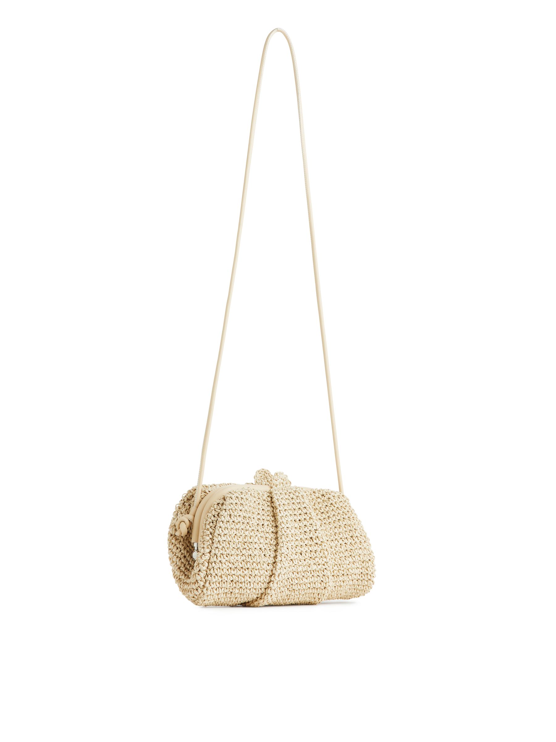 Bolso de mano de paja con adornos de piel - Beige claro - Women - StillMedia/DescriptiveStillLife - 5