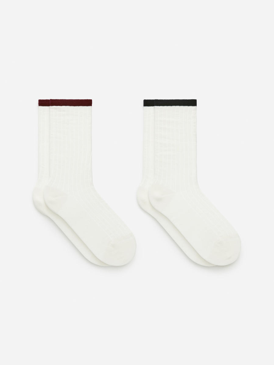 Rippstricksocken, 2er-Pack-#F4F3E9-13649