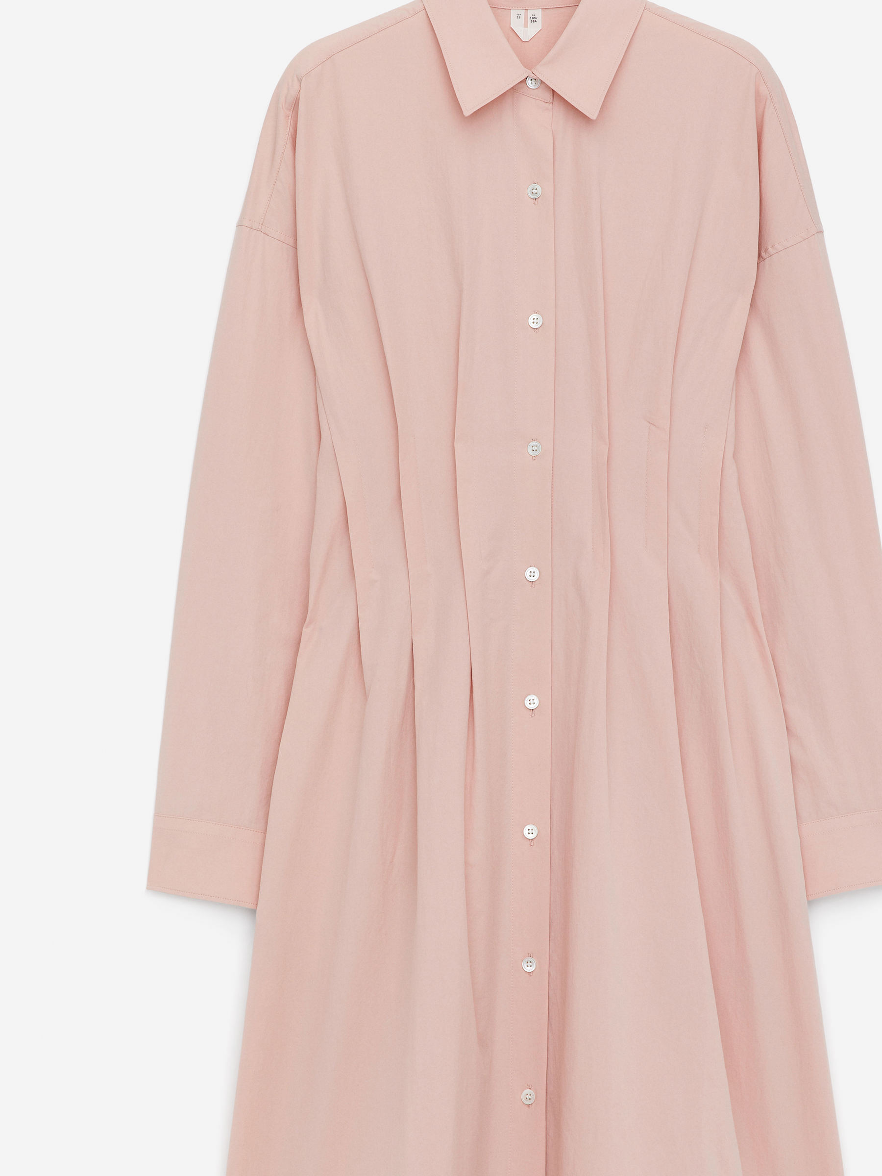 Pleated Shirt Dress - Dusty Blush - Regular fit - Women - StillMedia/DescriptiveDetail - 1