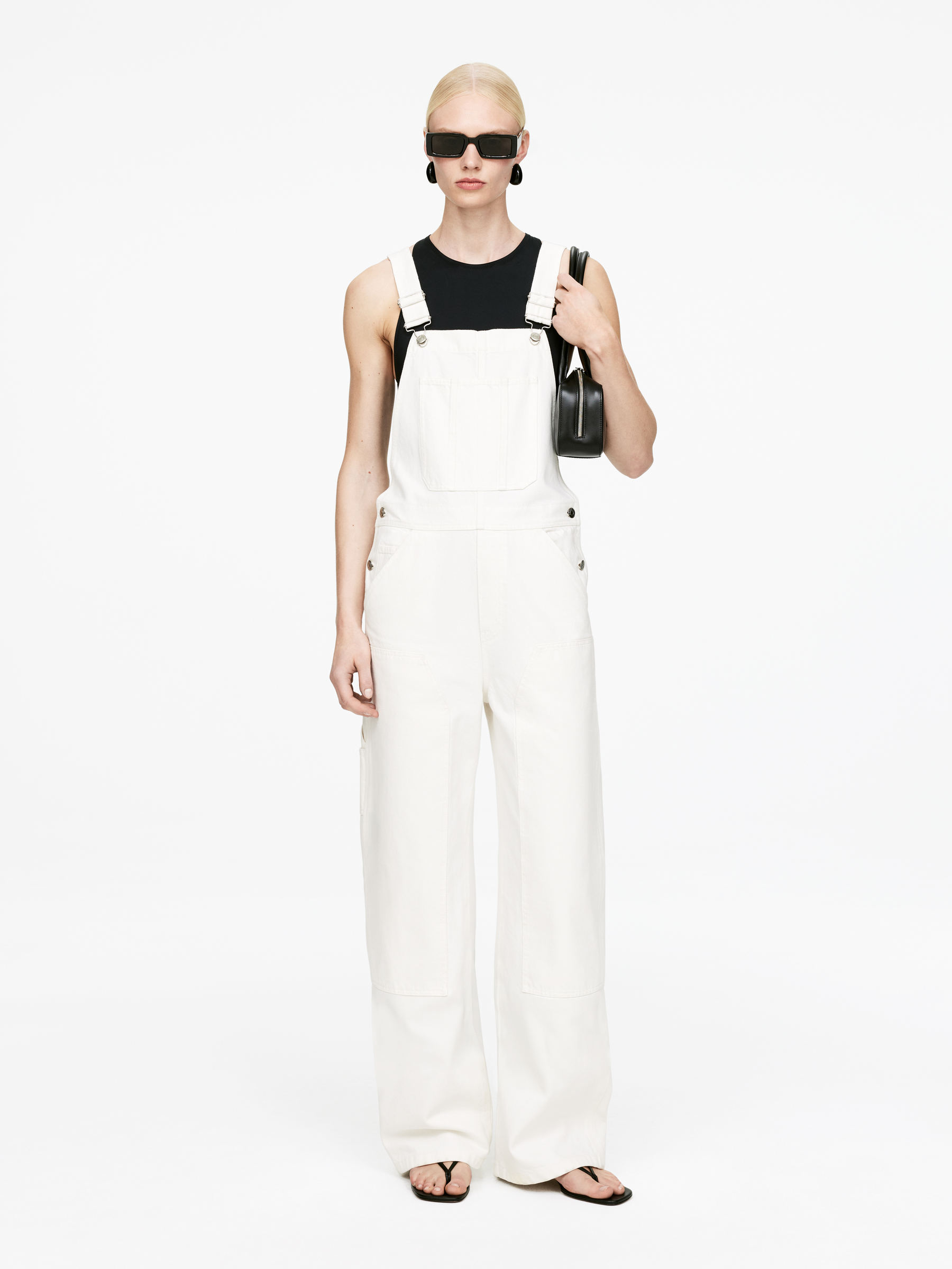 Denim Dungarees-#F4F3E9-15643