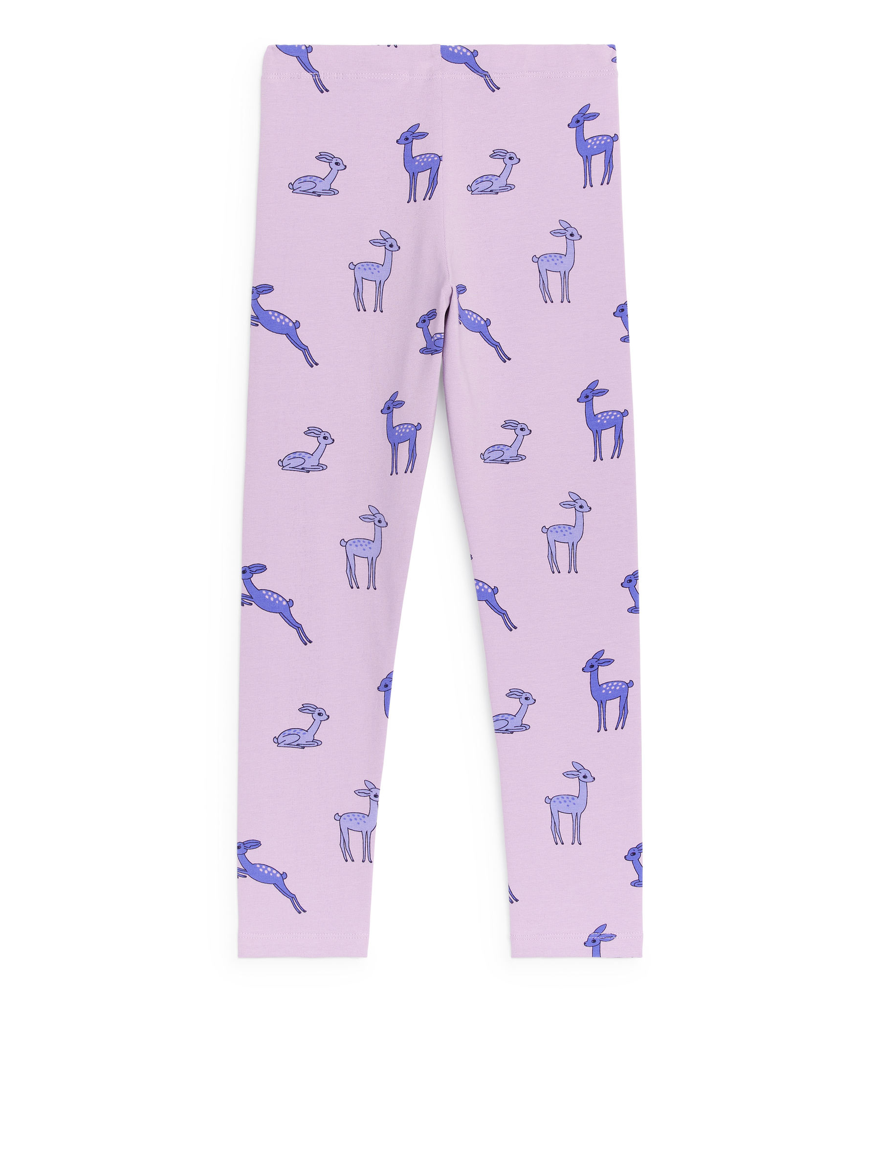 Jersey Leggings - Lilac/Reindeer - Slim fit - Children - 0499926136