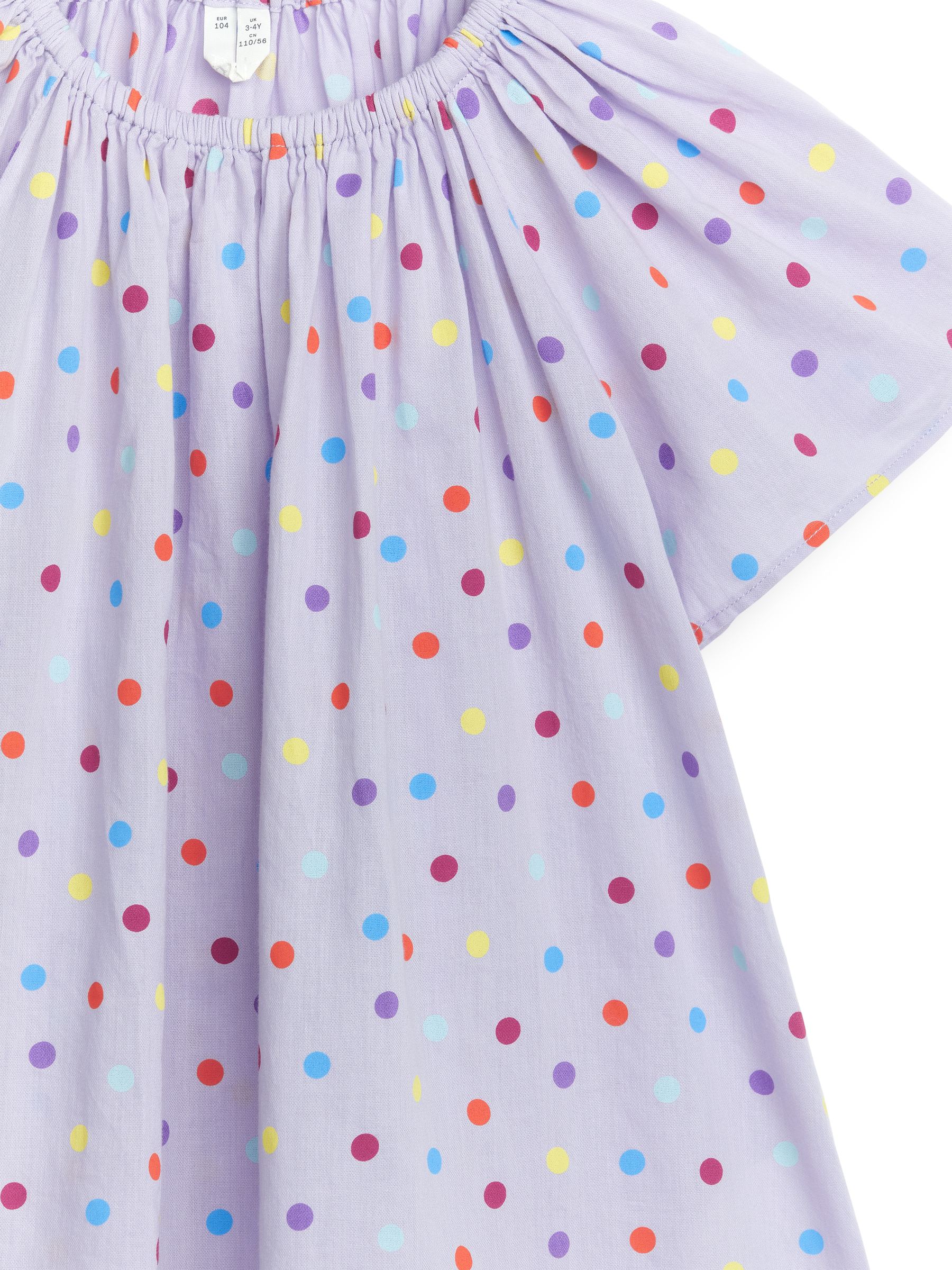 A-LineCottonDress - Lilac/Dots - Relaxed Fit - Children - StillMedia/DescriptiveDetail - 2