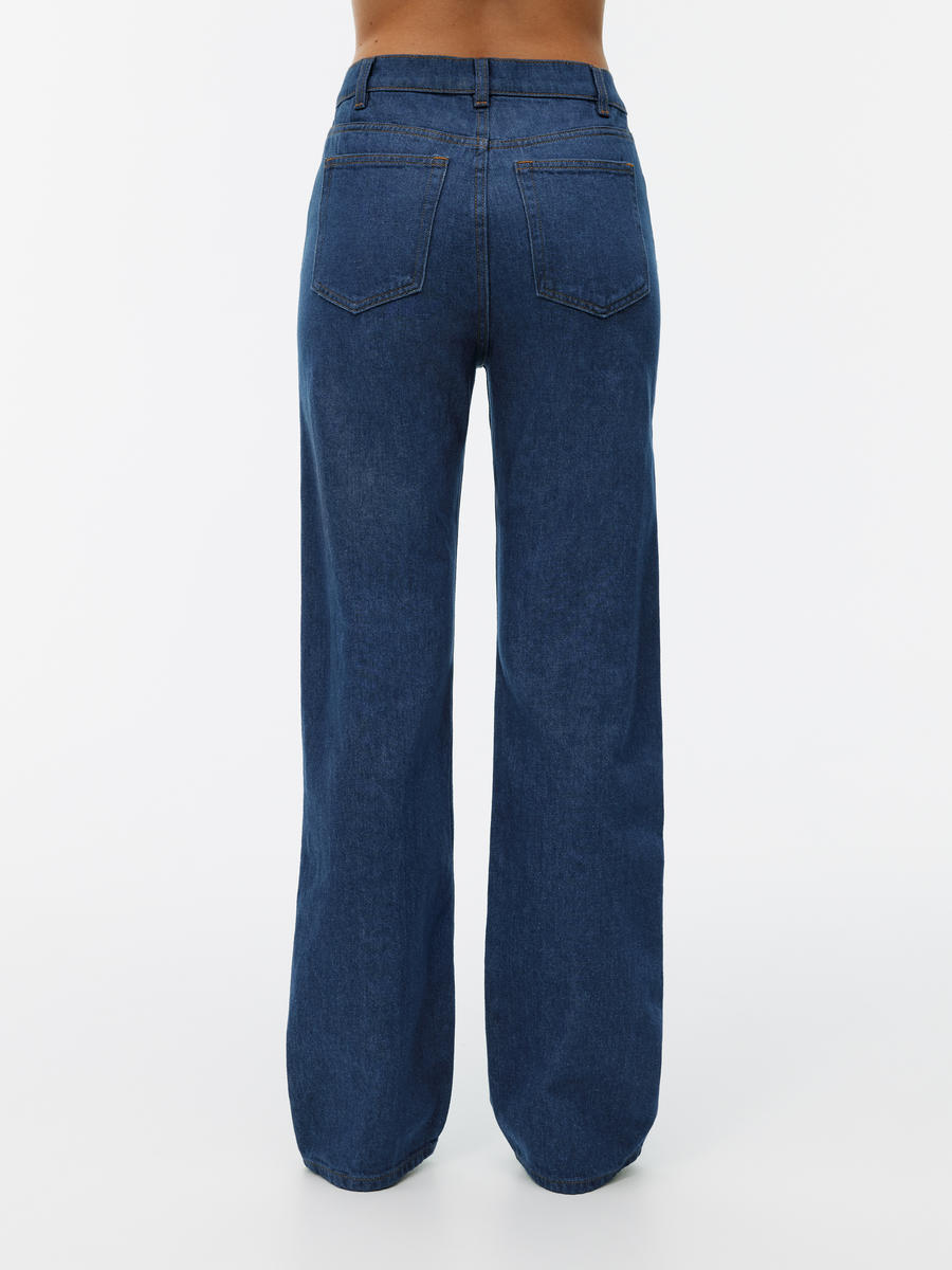 POPLAR Mid Relaxed Jeans - Mid Blue - Slim fit - Women - 1217557001