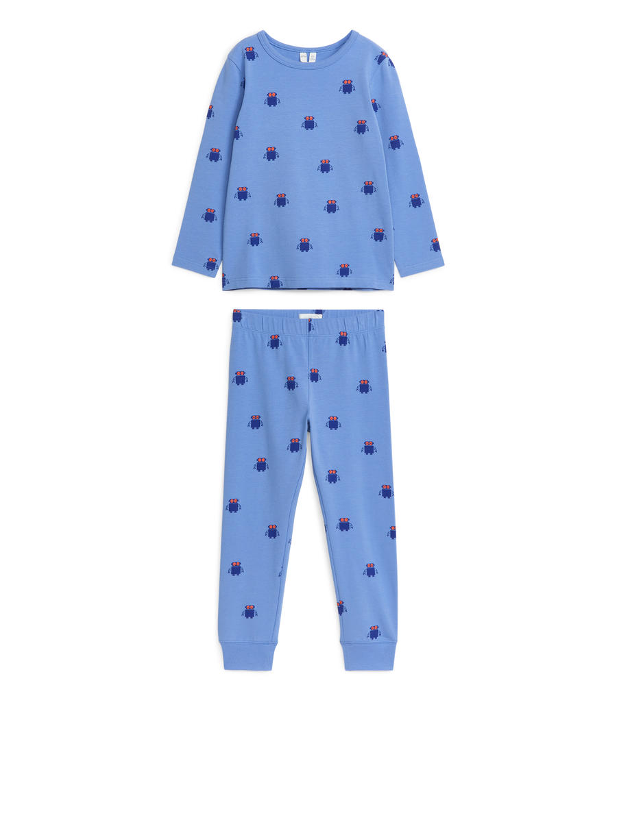 Jersey Pyjama Set Blue Children ARKET DK