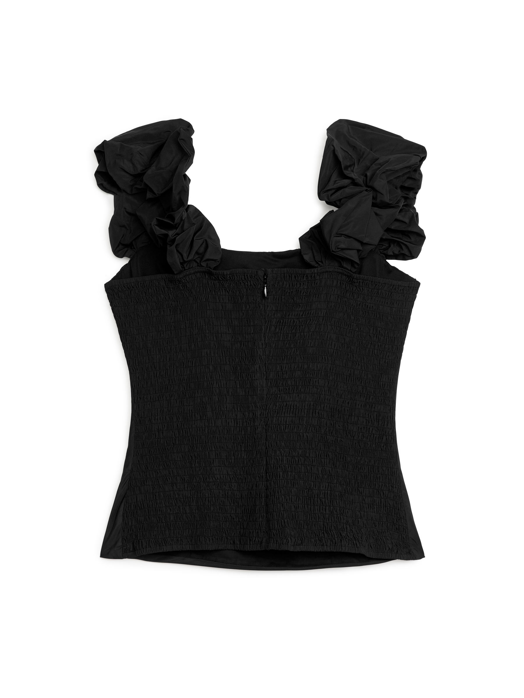 Top tuba z marszczonej tafty - Czarny - Wąski fason - Women - StillMedia/DescriptiveStillLife - 2