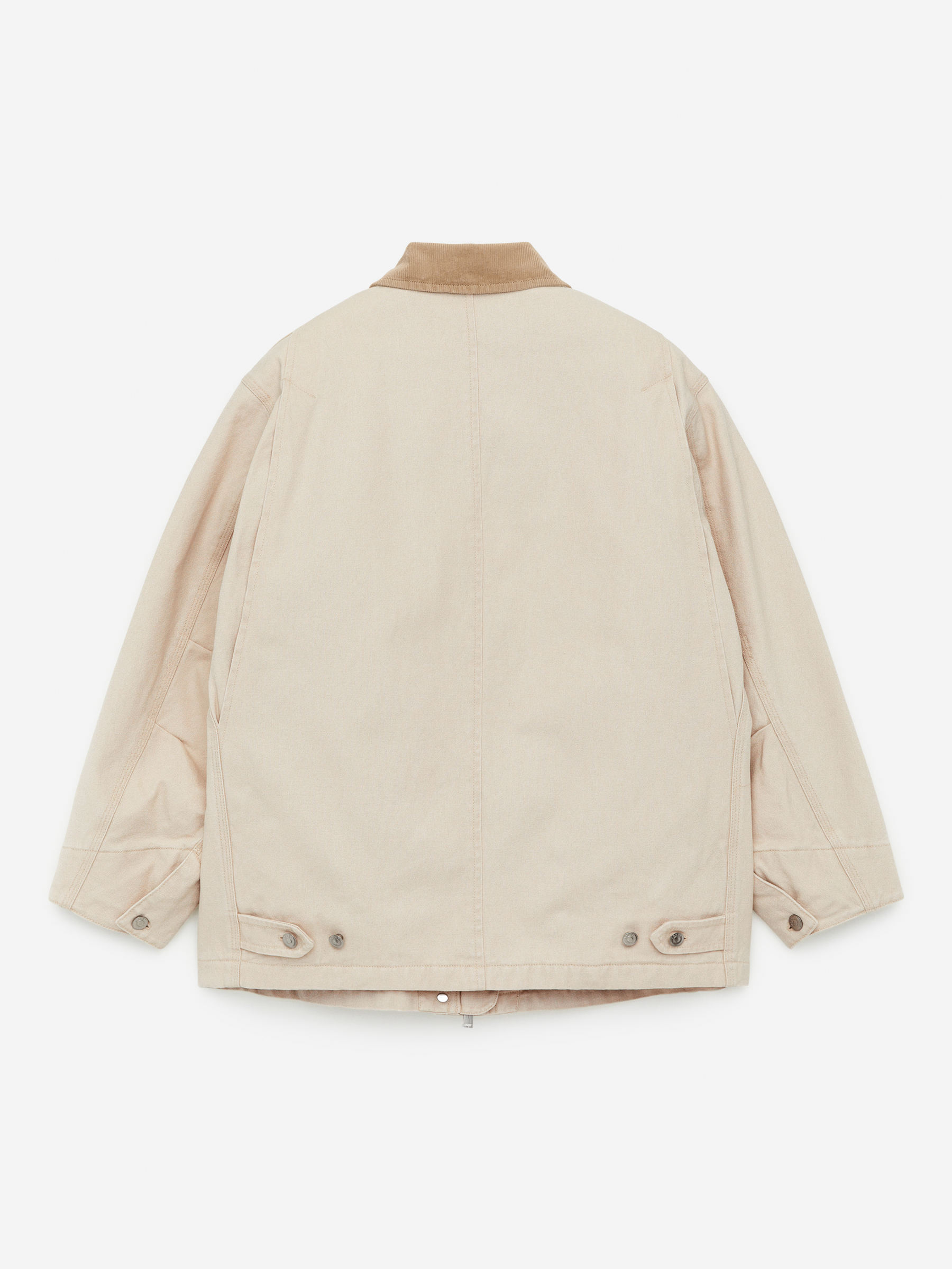 Lined Canvas Jacket-Beige-14260