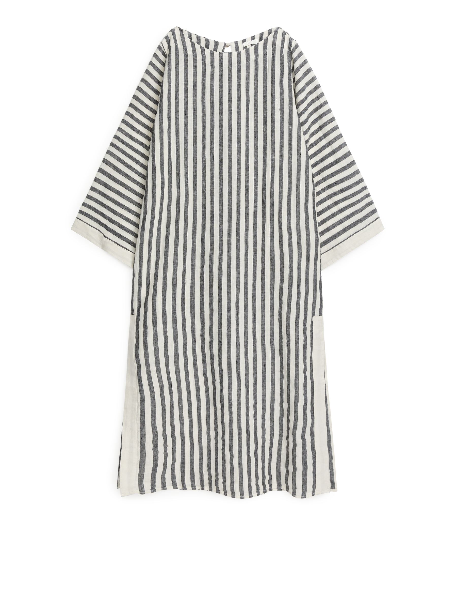 Vestido largo de lino-#DCD6C7-1341