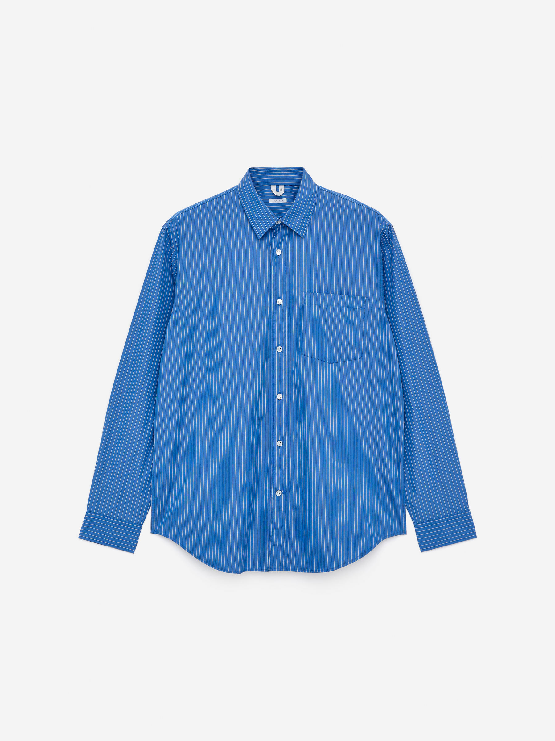 Relaxed Poplin Shirt-#3C4372-15997