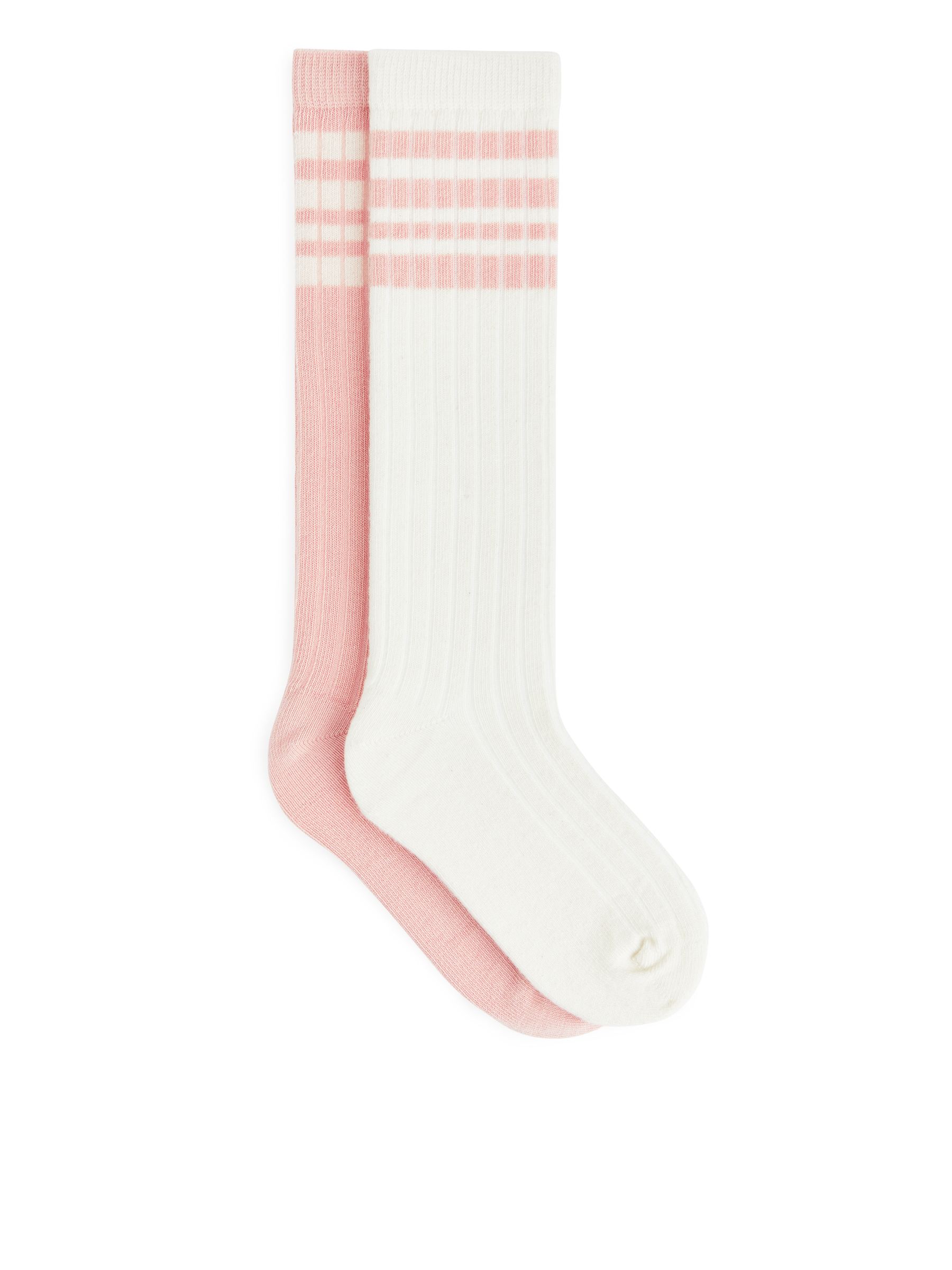 Calcetines hasta la rodilla - Rosa/blanco - Children - StillMedia/DescriptiveStillLife - 1
